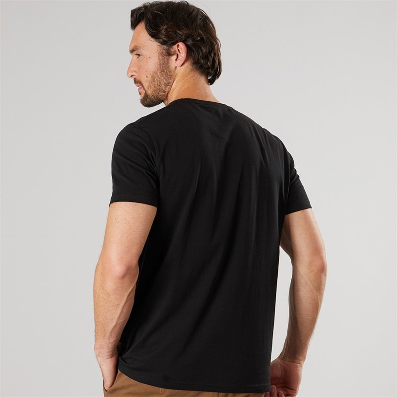 Mens Novelty Christmas T-Shirt Black - Image 2