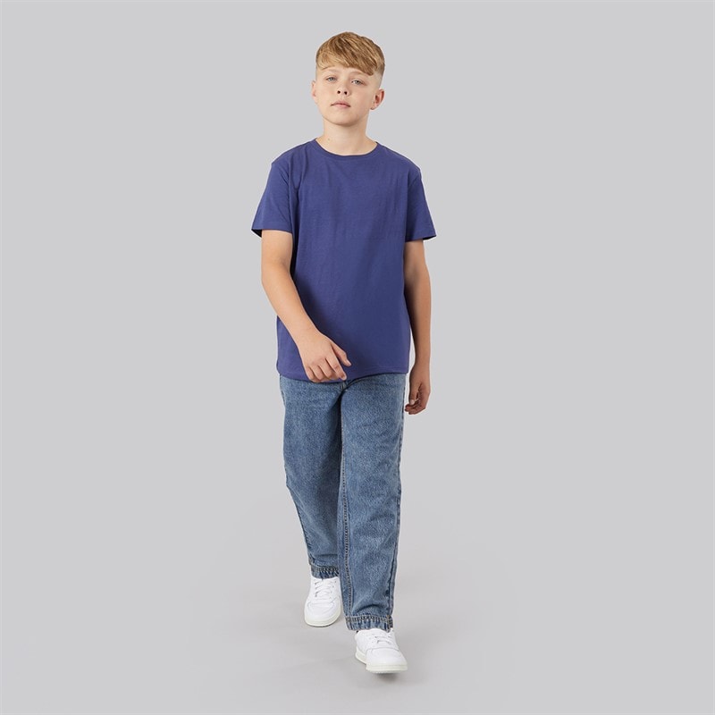 Boys Plain Three Pack T-Shirts White/Navy/Indigo - Image 4