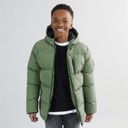 Boys Padded Jacket Dark Sage Green