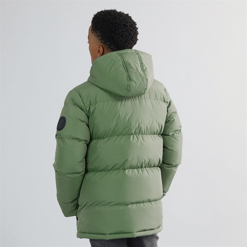 Boys Padded Jacket Dark Sage Green - Image 2