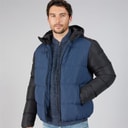 Mens Puffer Jacket Black/Mid Blue
