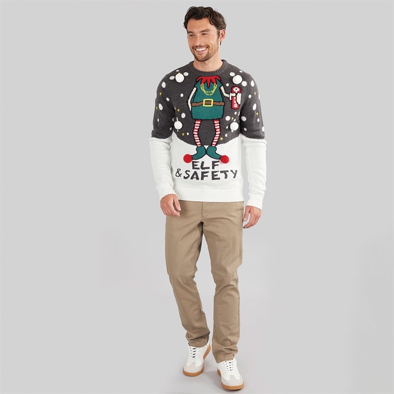 Mens Elf Christmas Jumper Multi - Image 3