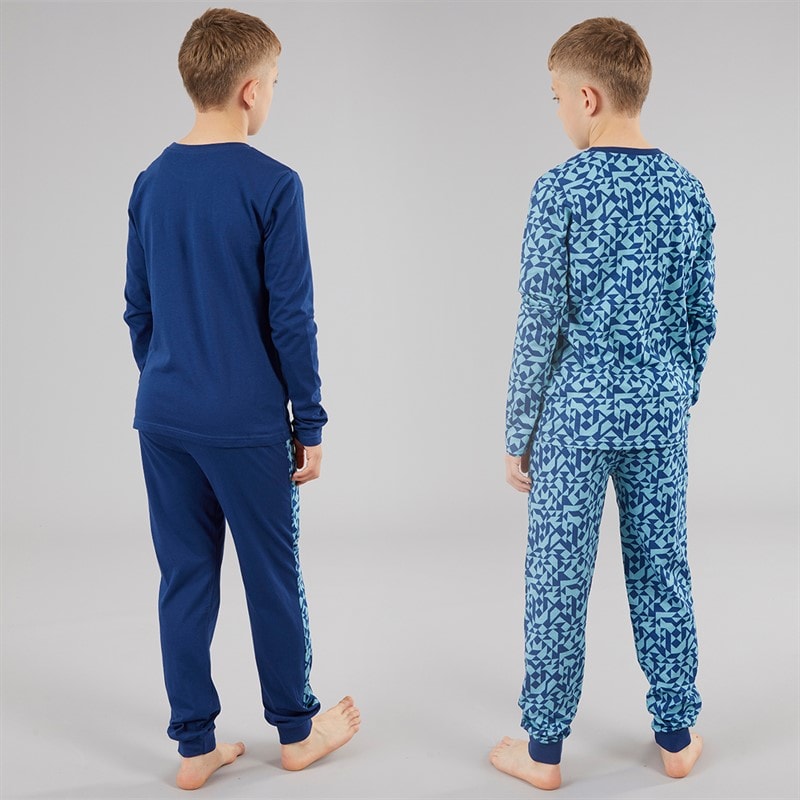 Boys Two Pack Football Pyjama Sets Multi - Image 2