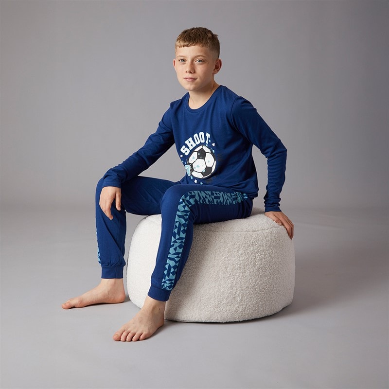 Boys Two Pack Football Pyjama Sets Multi - Image 3