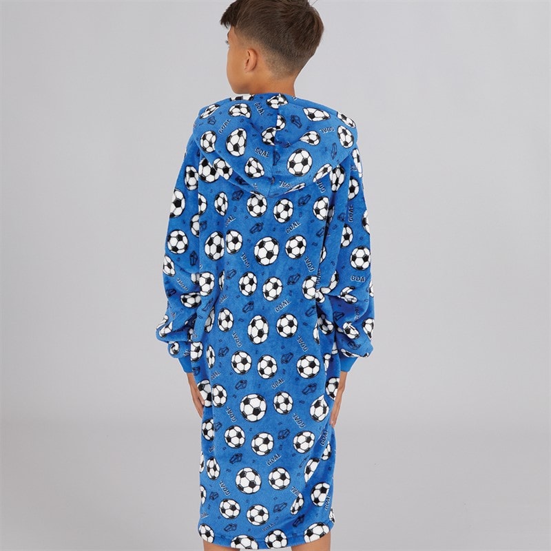 Boys Strike Blanket Hoodie Blue - Image 2