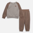 Boys Colour Block Tracksuit Sand/Caribou