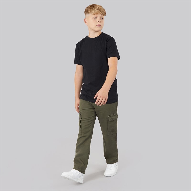 Boys Cargo Jeans Khaki - Image 4