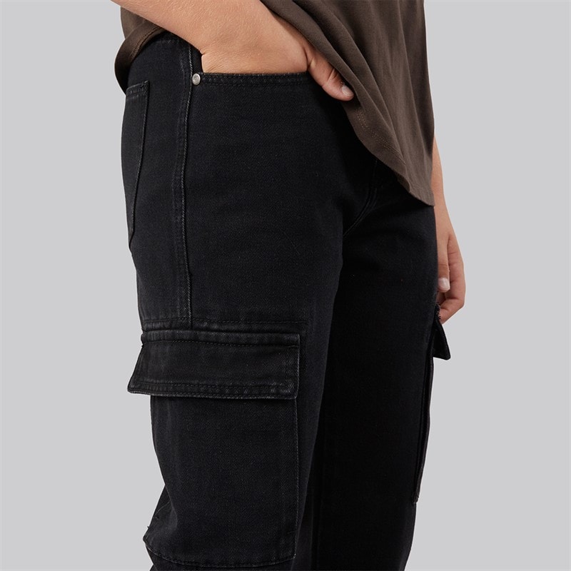 Boys Cargo Jeans Black - Image 3