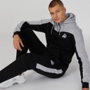 Mens Burton Fleece Tracksuit Jet Black/Grey Marl
