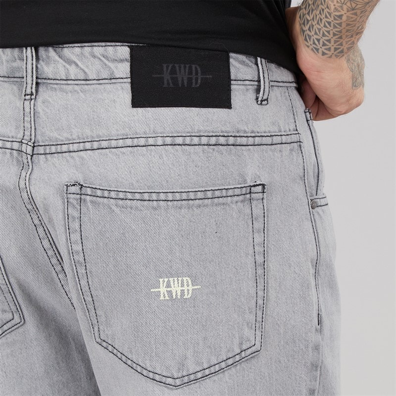 Mens Studio Dee Baggy Jeans Light Grey - Image 3