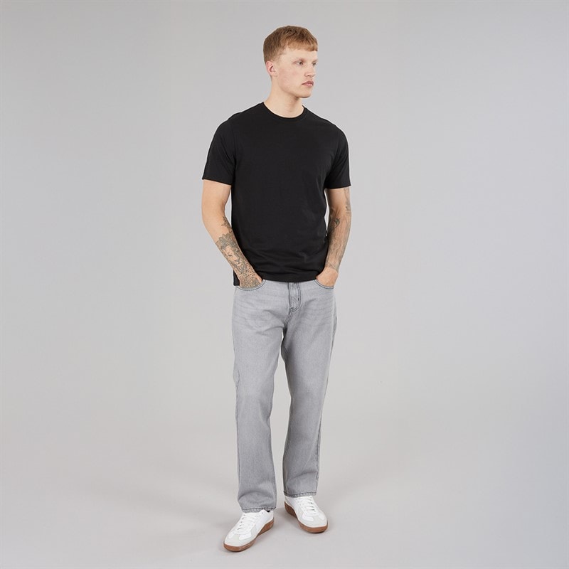Mens Studio Dee Baggy Jeans Light Grey - Image 4