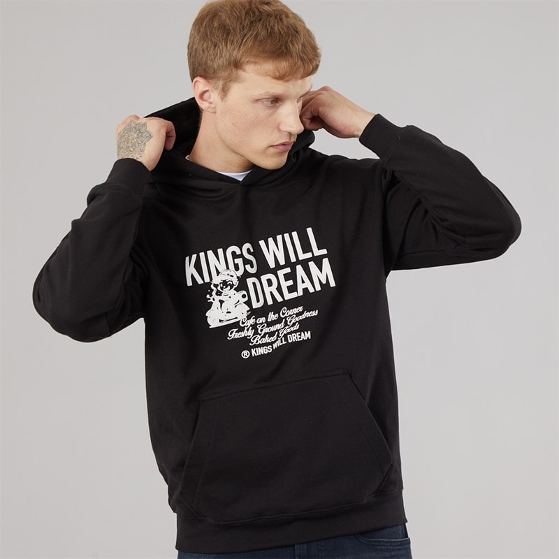 Mens Studio Cafe Hoodie Black - Image 2