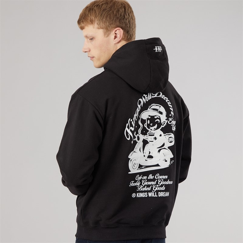 Mens Studio Cafe Hoodie Black - Image 3