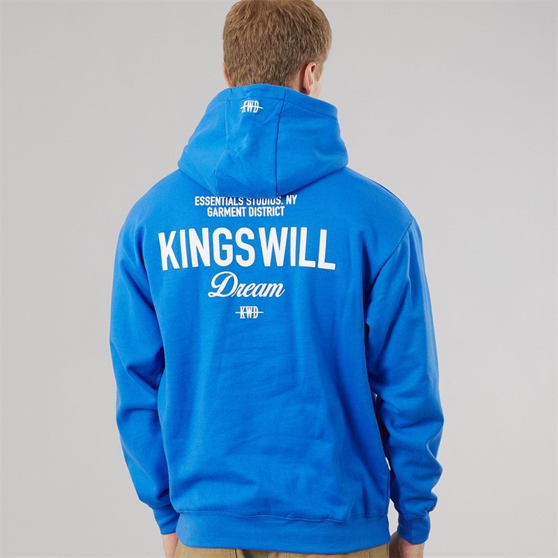 Mens Studio Garment District Hoodie Royal Blue - Image 3