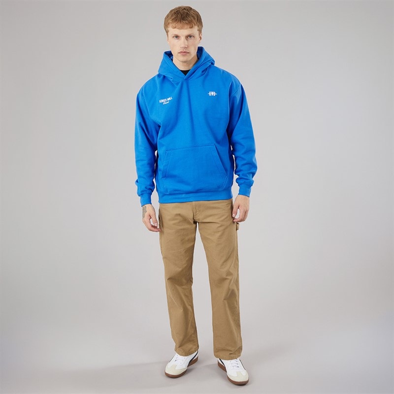 Mens Studio Garment District Hoodie Royal Blue - Image 4