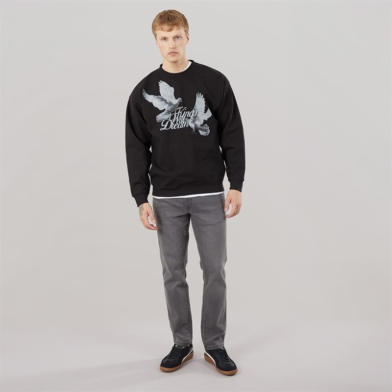 Mens Studio High Flying Doves Crew Sweatshirt Black - Image 4
