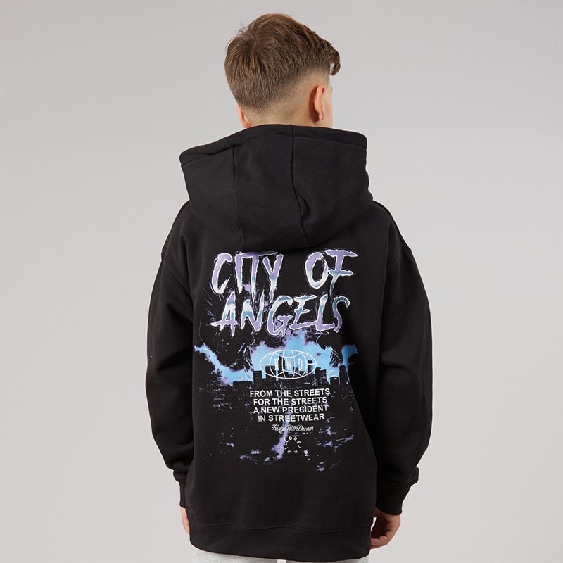 Boys Angel City Hoodie Black - Image 3