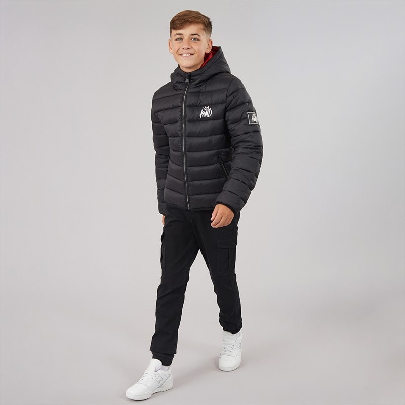 Boys Jackinson Puffer Jacket Black - Image 4