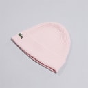 Mens Rib Knit Brushed Wool Beanie Light Pink
