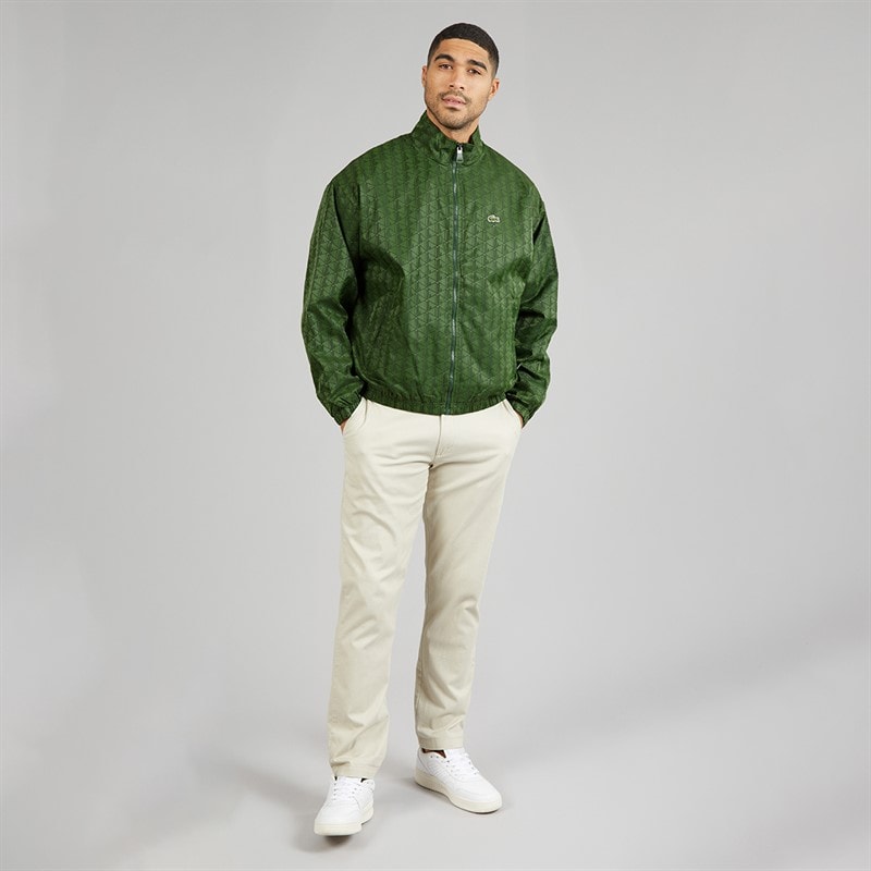 Mens Monogram Track Jacket Pine Green - Image 4