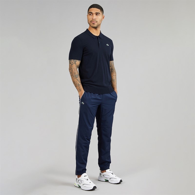 Mens Short Sleeved Polo Shirt Collar Jumper Midnight Blue - Image 4