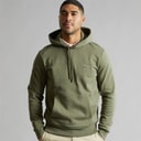 Mens Fleece Hoodie Khaki Green