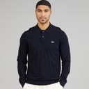 Mens Polo Collar Stretch Jumper Midnight Blue
