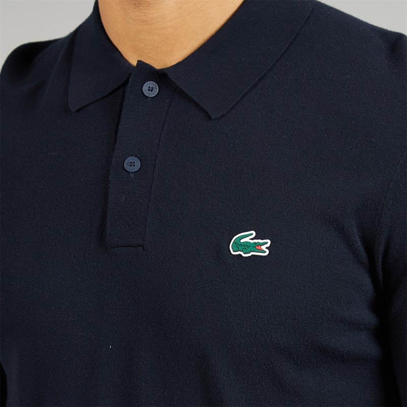 Mens Polo Collar Stretch Jumper Midnight Blue - Image 3