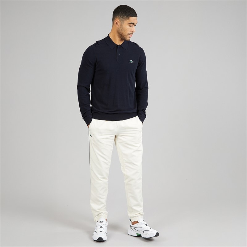 Mens Polo Collar Stretch Jumper Midnight Blue - Image 4