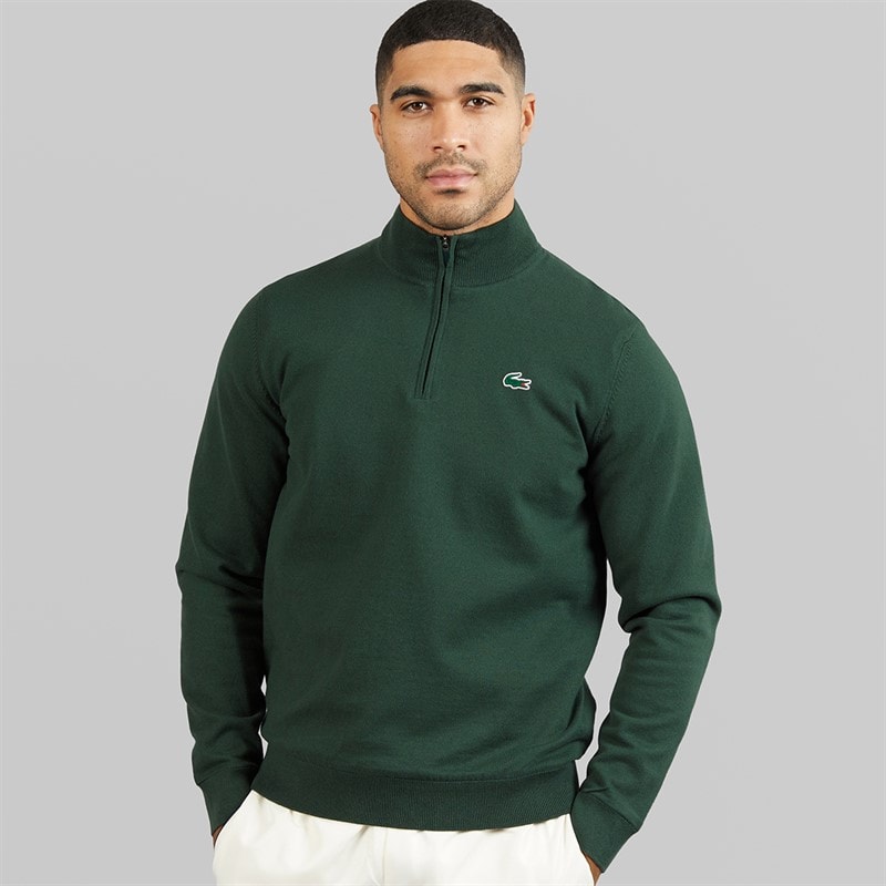 Mens Quarter Zipped Windbreaker Jumper Sinople Green - Image 5