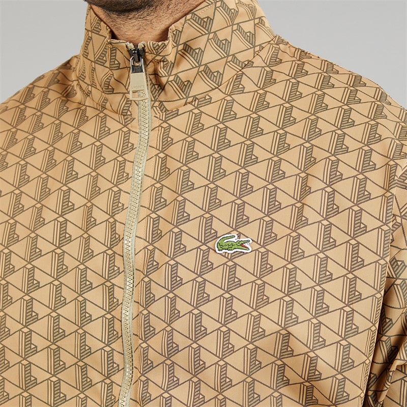 Mens Monogram Track Jacket Beige - Image 3