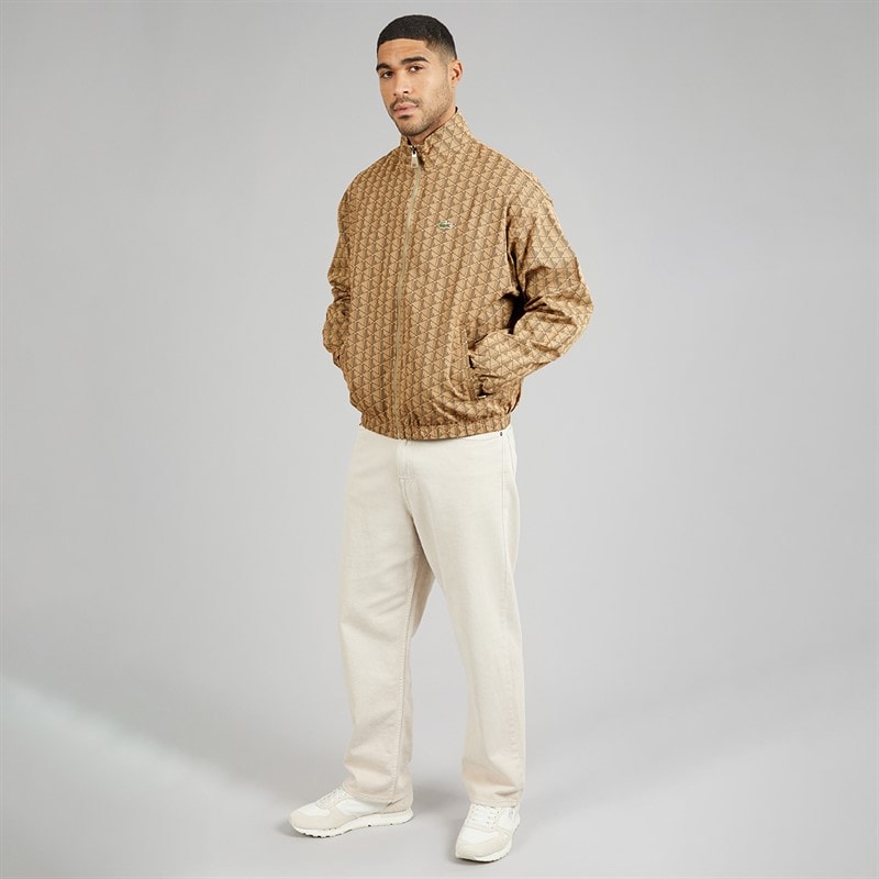 Mens Monogram Track Jacket Beige - Image 4
