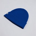 Mens Rib Knit Brushed Wool Beanie Sapphire Blue