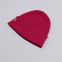 Mens Rib Knit Brushed Wool Beanie Raspberry Pink