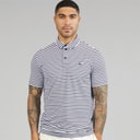 Mens Regular Fit Polo Shirt Navy Blue/White