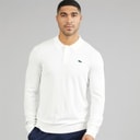 Mens Polo Collar Stretch Jumper White