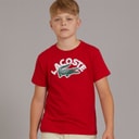Boys Wordmark Croc T-Shirt Lacoste Rouge