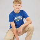 Boys Wordmark Croc T-Shirt Bleu France