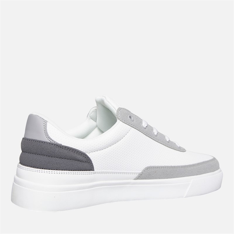 Mens Broady Trainers White/Grey/Dark Grey - Image 5