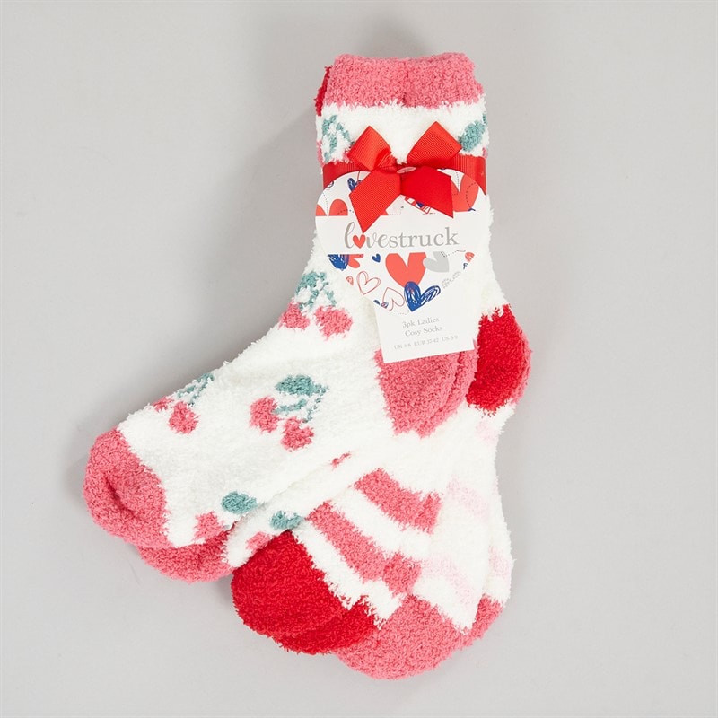 Womens Three Pack Cosy Socks Multi - Image 2