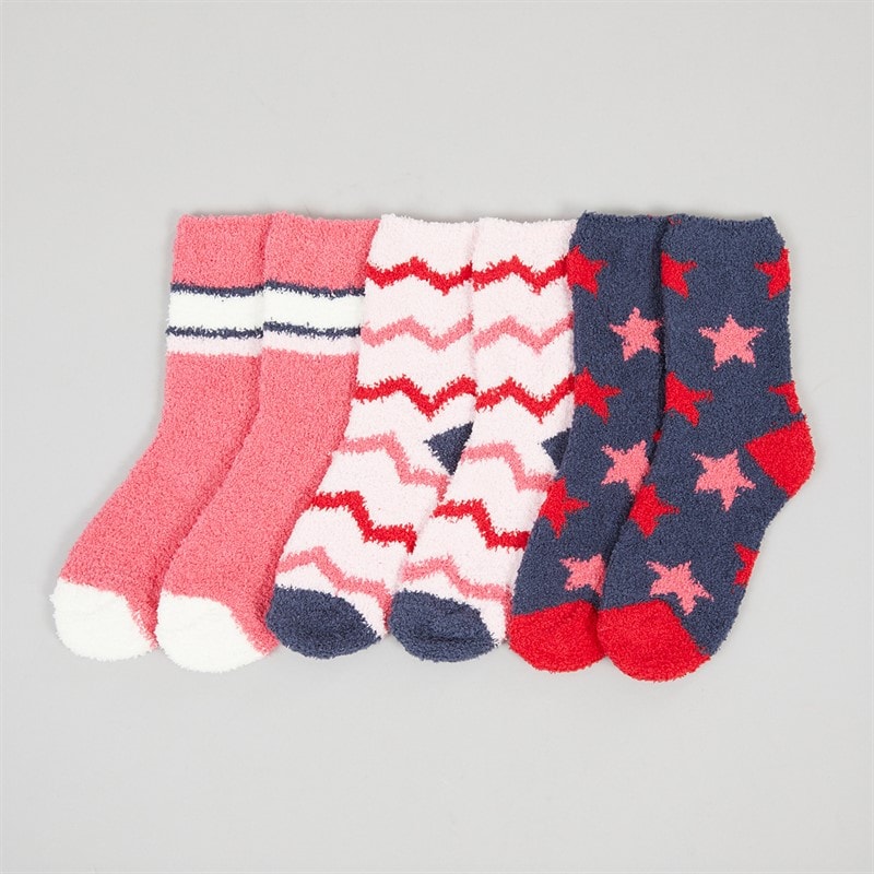 Lovestruck Womens Three Pack Cosy Socks Multi