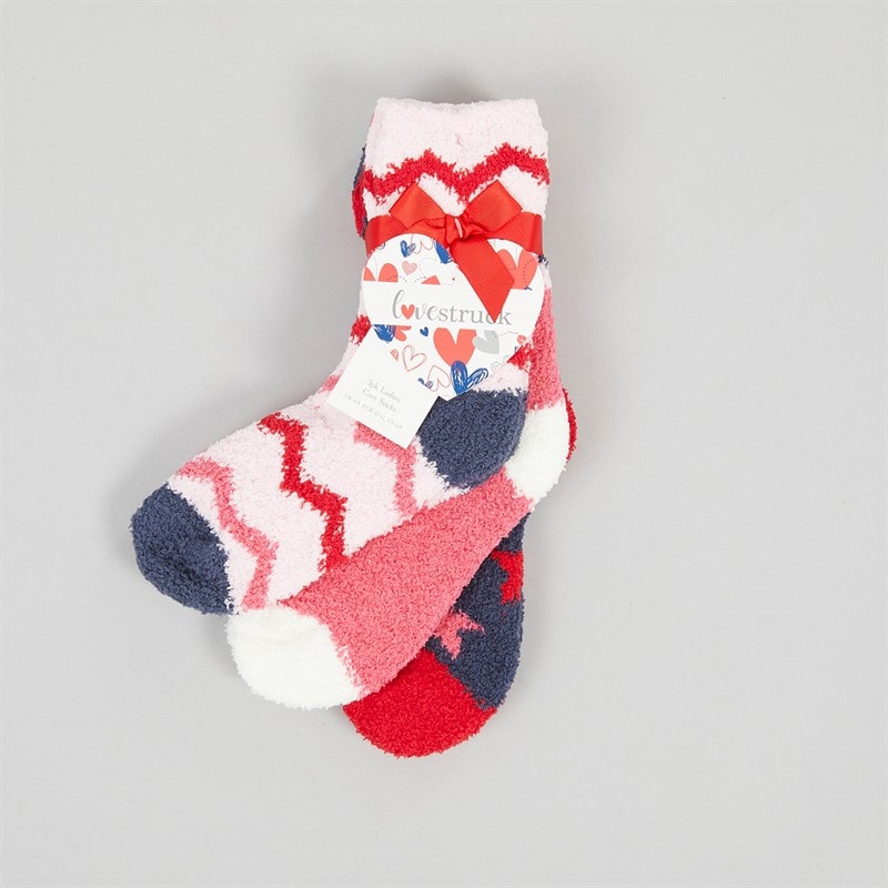 Womens Three Pack Cosy Socks Multi - Image 2
