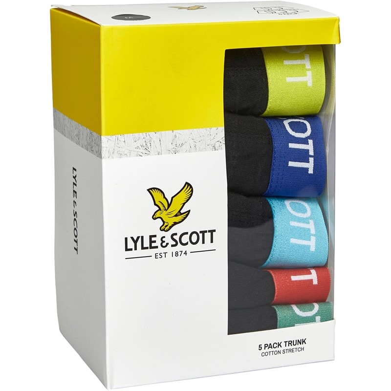 Mens Miller Five Pack Boxers Black Multi - Image 2
