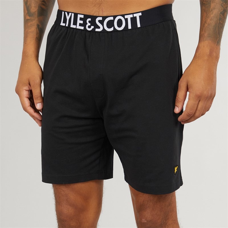 Mens Bodhi T-Shirt And Shorts Lounge Co-Ord Black - Image 3