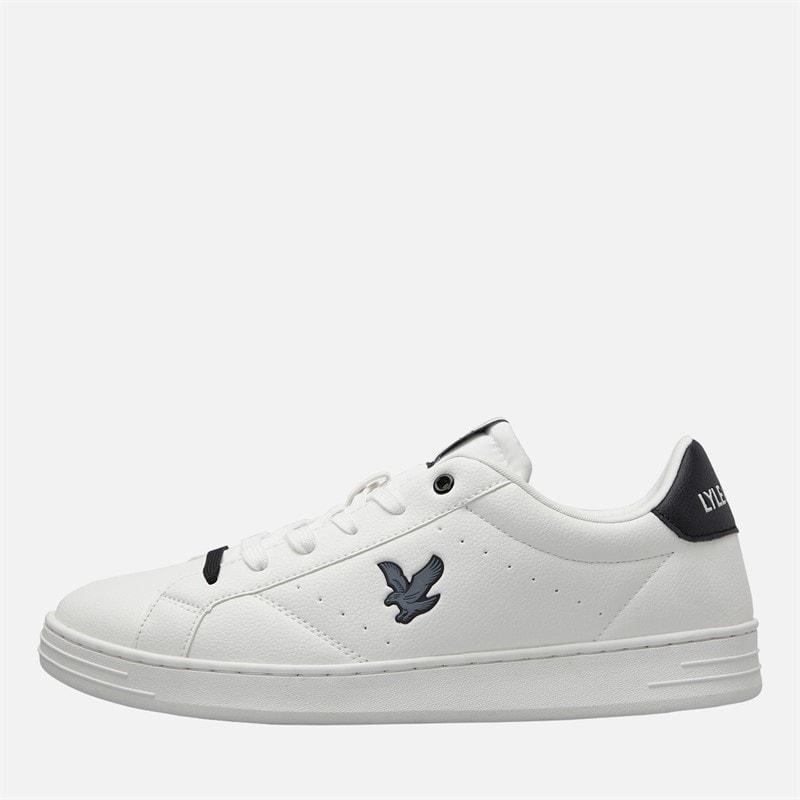 Mens Elgin Hole Trainers White/Black - Image 1