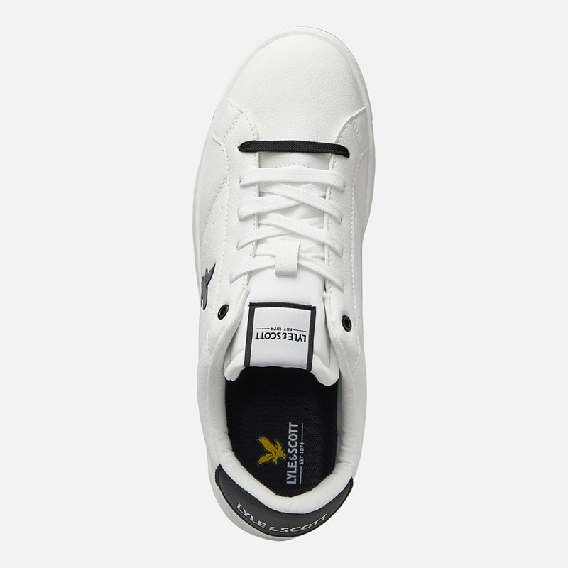 Mens Elgin Hole Trainers White/Black - Image 4