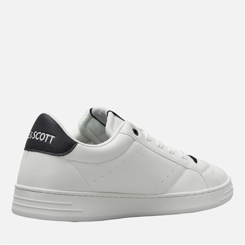 Mens Elgin Hole Trainers White/Black - Image 5