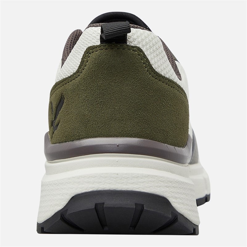 Mens Lennox Trainers White/Grey/Green - Image 3