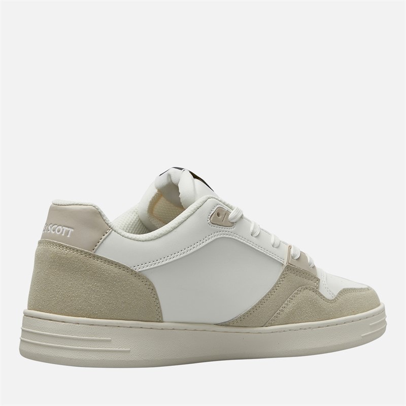 Mens Callum Trainers White Beige - Image 5