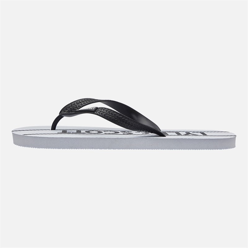 Mens Sand Flip Flops White/Black - Image 2